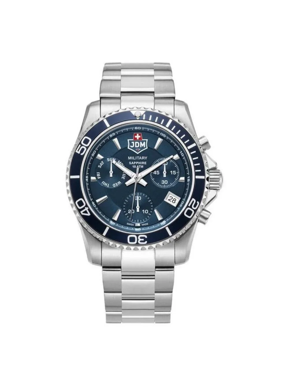 NWT Jdm Military Sierra Chrono Blue Dial Men's Watch